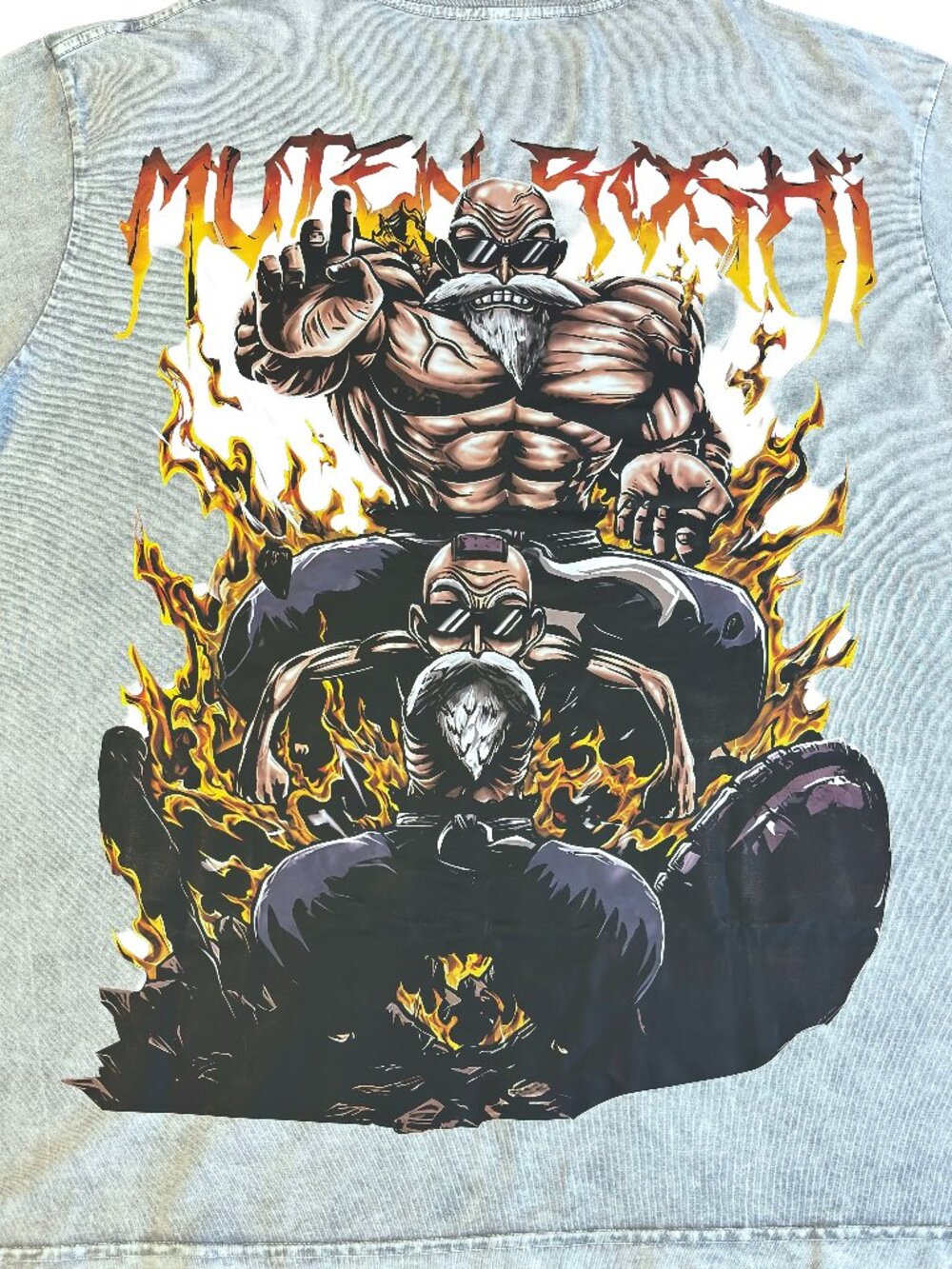 Dragon Ball Z Master Roshi XXL Heavyweight Acid Wash Anime Graphic Tee